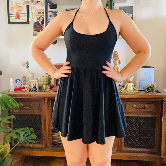 American apparel skater circle halter tie up mini dress - Picture 3 of 4